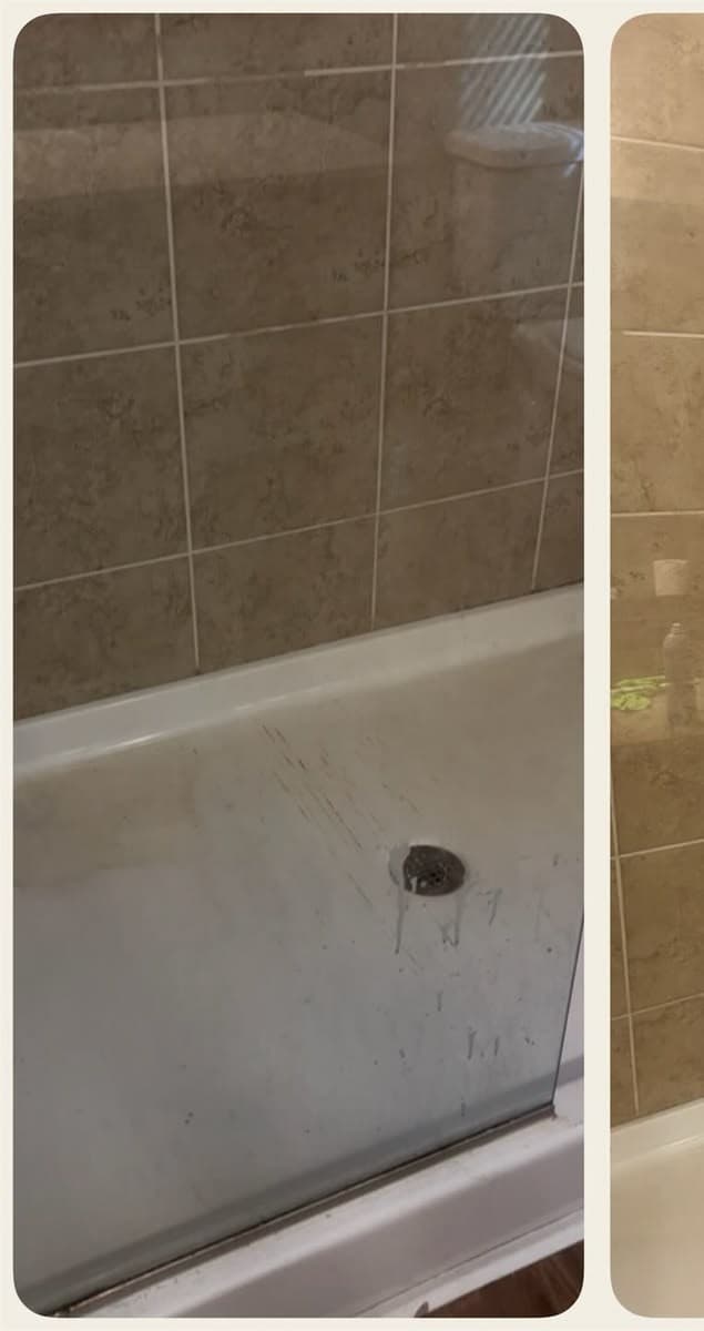 Bathroom tiles after cleaning
