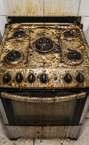 Kitchen platform before cleaning 1