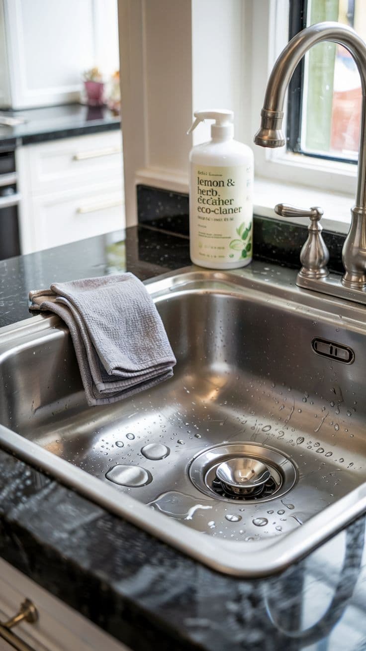 Wash basin after cleaning