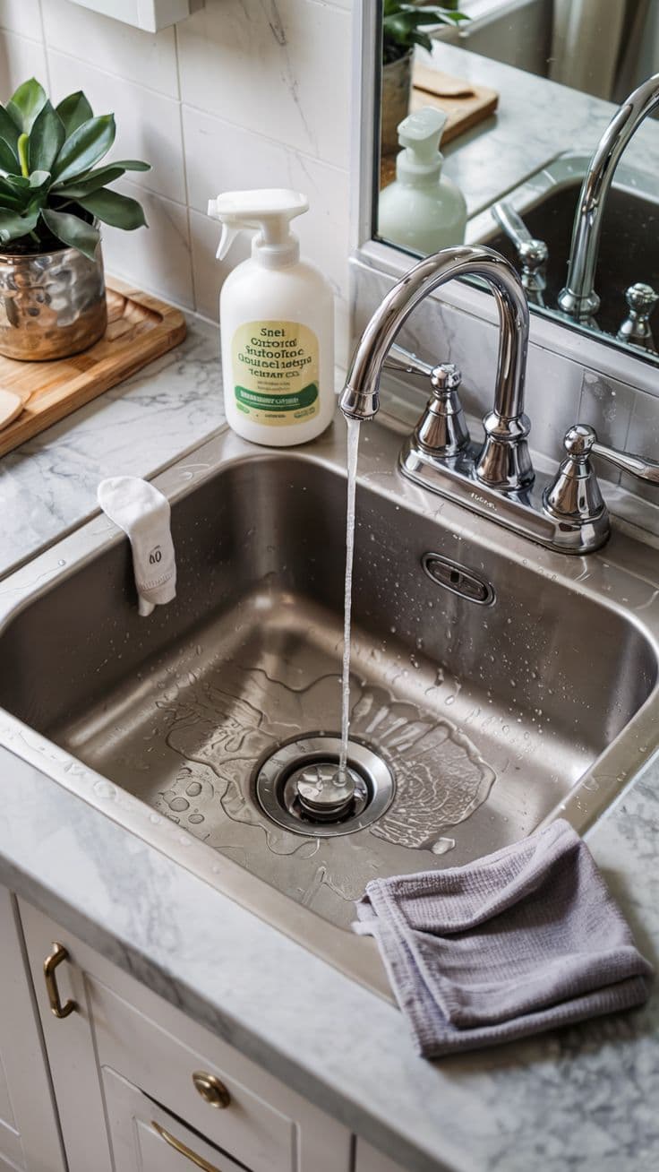 Wash basin before cleaning
